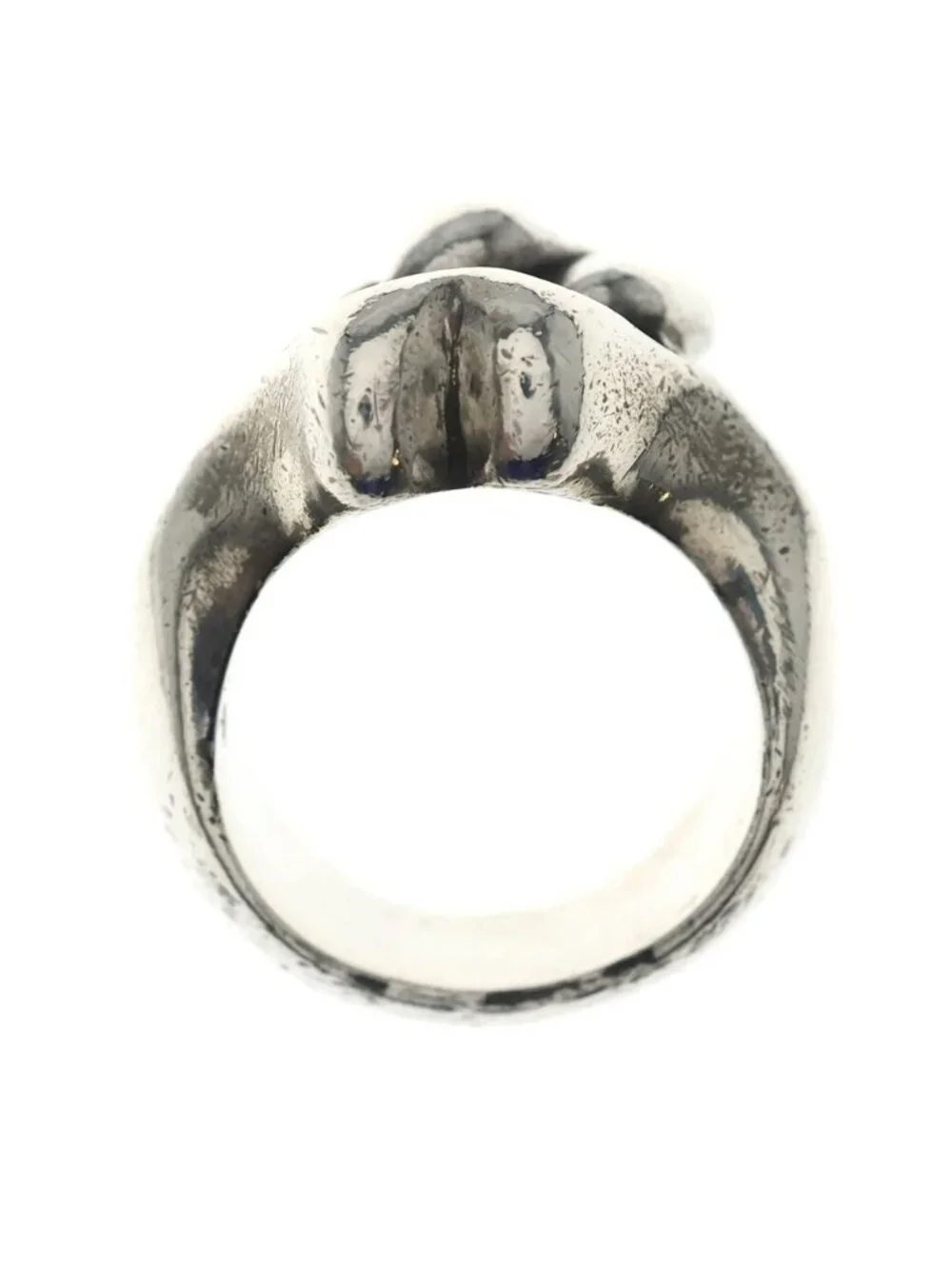 Chrome Hearts Lip Tongue Md Lip and Tan Ring Silver